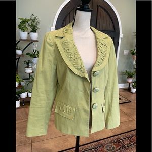 Size 6 Josephine Olive Green Blazer. Like New